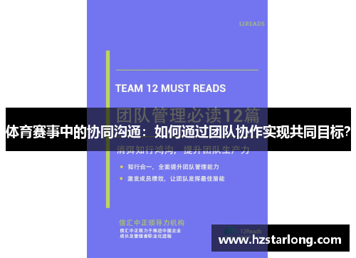 体育赛事中的协同沟通：如何通过团队协作实现共同目标？