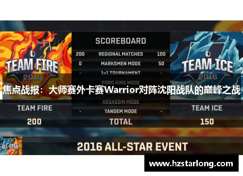 焦点战报：大师赛外卡赛Warrior对阵沈阳战队的巅峰之战