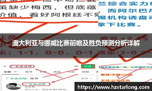 澳大利亚与挪威比赛前瞻及胜负预测分析详解